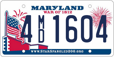 MD license plate 4MD1604