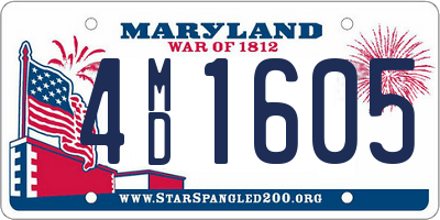 MD license plate 4MD1605