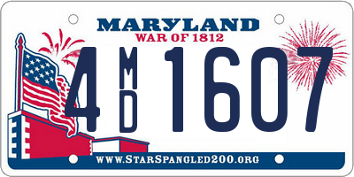 MD license plate 4MD1607