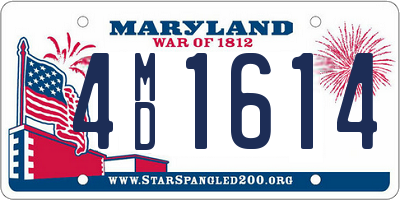 MD license plate 4MD1614