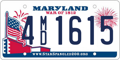 MD license plate 4MD1615