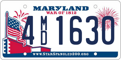 MD license plate 4MD1630