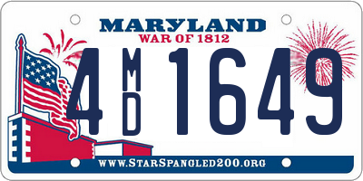 MD license plate 4MD1649