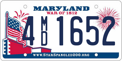 MD license plate 4MD1652