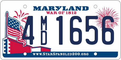 MD license plate 4MD1656