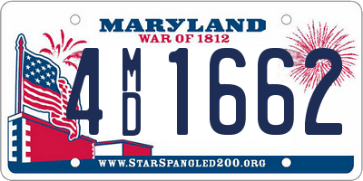 MD license plate 4MD1662