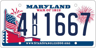 MD license plate 4MD1667