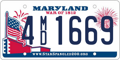 MD license plate 4MD1669