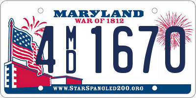 MD license plate 4MD1670