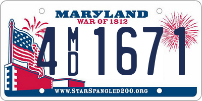 MD license plate 4MD1671