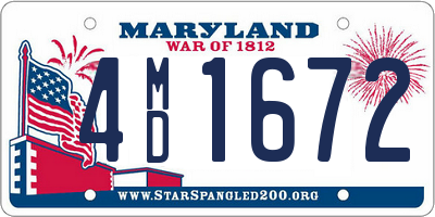 MD license plate 4MD1672