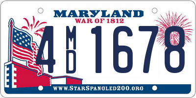 MD license plate 4MD1678