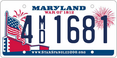 MD license plate 4MD1681