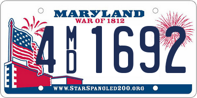 MD license plate 4MD1692