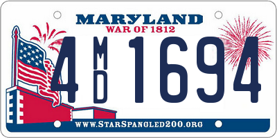 MD license plate 4MD1694