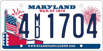 MD license plate 4MD1704