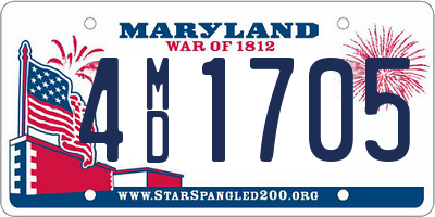 MD license plate 4MD1705