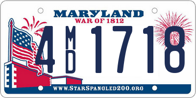 MD license plate 4MD1718