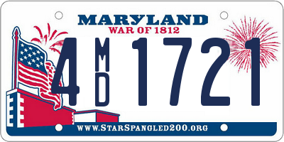 MD license plate 4MD1721