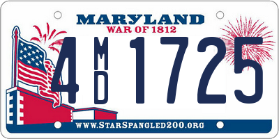 MD license plate 4MD1725