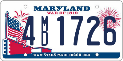 MD license plate 4MD1726