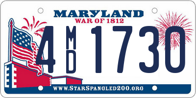 MD license plate 4MD1730