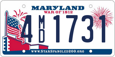 MD license plate 4MD1731