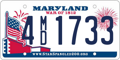 MD license plate 4MD1733