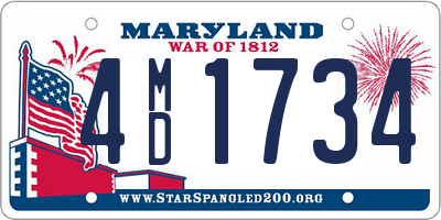 MD license plate 4MD1734