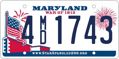 MD license plate 4MD1743