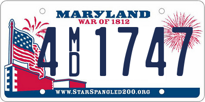 MD license plate 4MD1747
