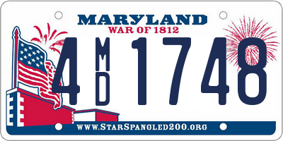 MD license plate 4MD1748