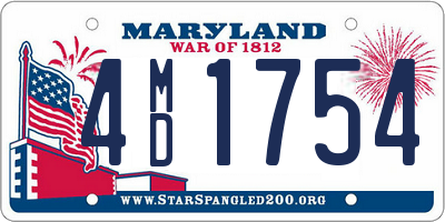 MD license plate 4MD1754