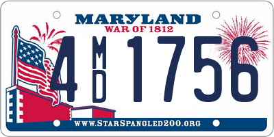 MD license plate 4MD1756