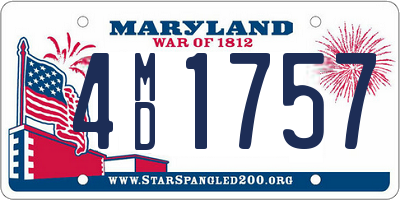 MD license plate 4MD1757