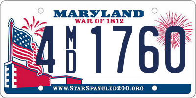 MD license plate 4MD1760