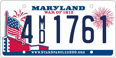 MD license plate 4MD1761