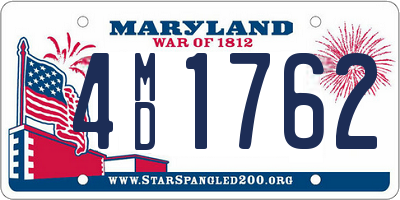 MD license plate 4MD1762