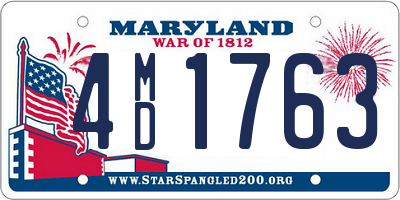 MD license plate 4MD1763