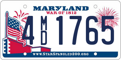 MD license plate 4MD1765