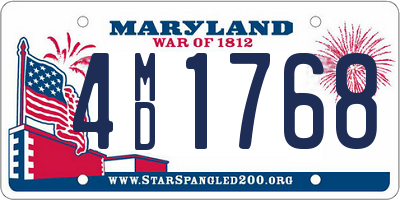 MD license plate 4MD1768