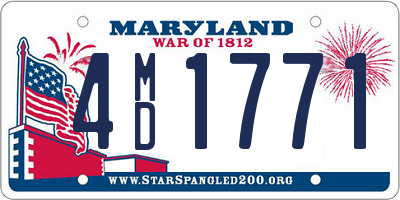 MD license plate 4MD1771