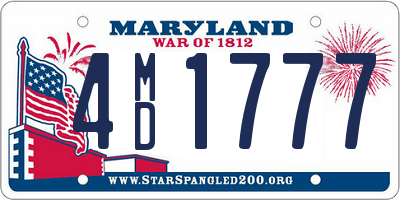 MD license plate 4MD1777