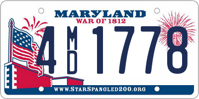 MD license plate 4MD1778
