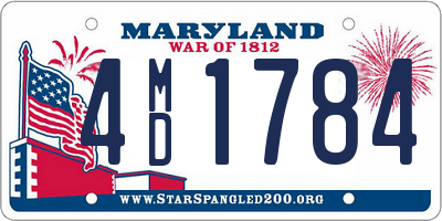 MD license plate 4MD1784