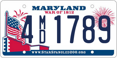 MD license plate 4MD1789