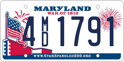 MD license plate 4MD1791