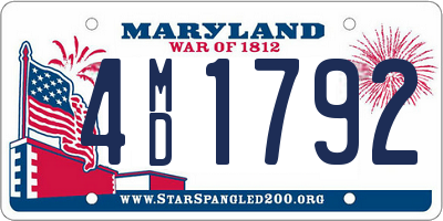 MD license plate 4MD1792