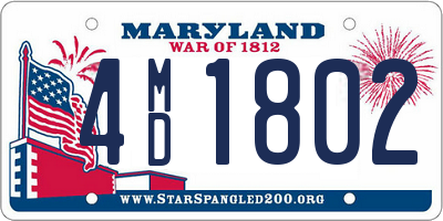 MD license plate 4MD1802