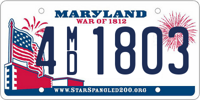 MD license plate 4MD1803